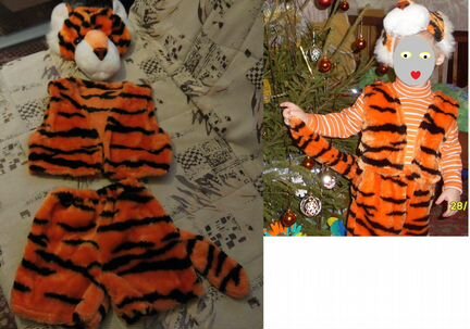 Новогодние костюмы на прокат. Заяц, тигр, лягушка