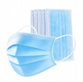 Маски трехслойные одноразовые для лица