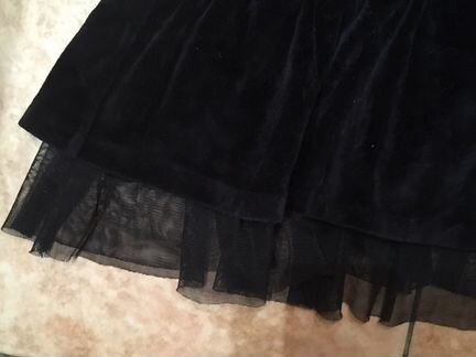 Платье для девочки Zara 128. Бархатное. Хлопок с в