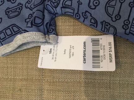 Новый песочник на мальчика на годик carter’s