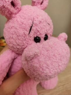 Вязанная игрушка бегемот, амигуруми
