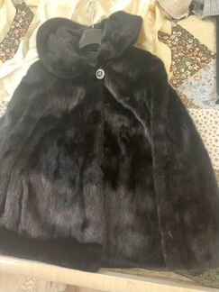 Шуба норковая с капюшоном