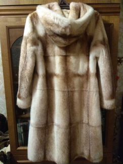 Шуба норковая с капюшоном 46-48