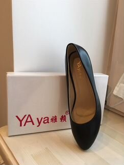 Туфли чёрные, женские, натуральная кожа