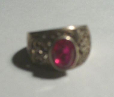 Кольцо серебряное с рубином