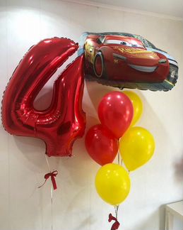 Воздушные шары Тачки для мальчика с гелием