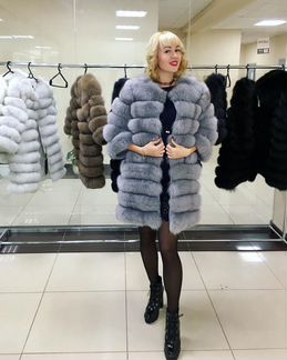 Шуба мех песца