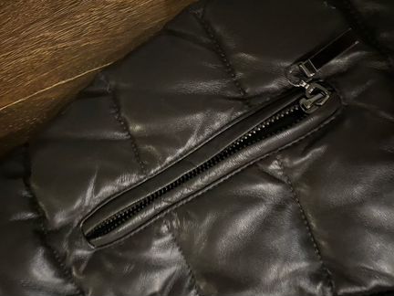 Кожаный пуховик la reine blanche, ru42