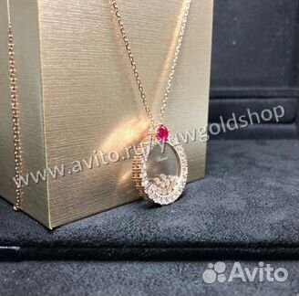 Новое золотое колье Chopard 18 гр брилл 1.6 ct