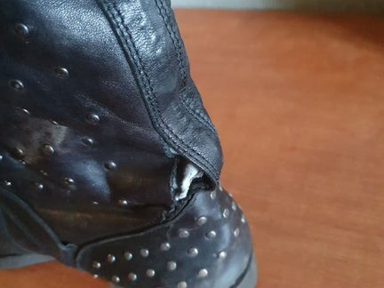 Сапоги кожаные чёрные