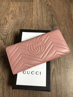 Кошелек Gucci в полоску пудра